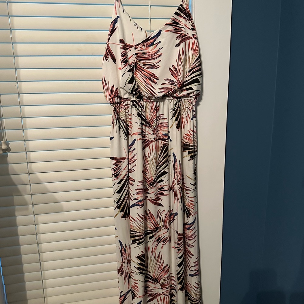 White Birch tropical maxi dress, 1X